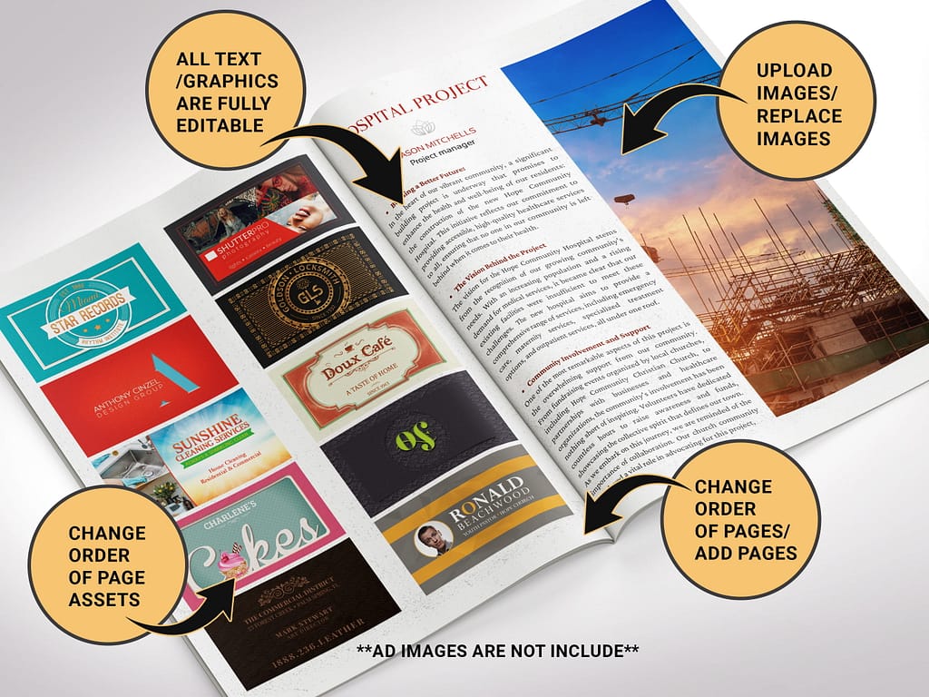 Pastor Anniversary Souvenir Magazine Template for Canva