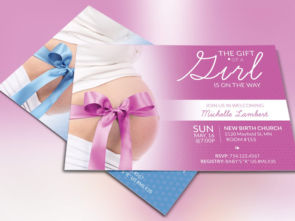 Baby Shower Invitation Photoshop