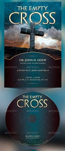 Empty Cross Church Flyer, Slide and CD Template