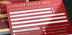 Square Church Connection Card Template