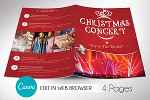 Christmas Event Program Canva Template