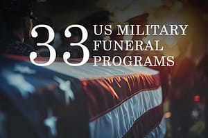 33 US Military Funeral Programs