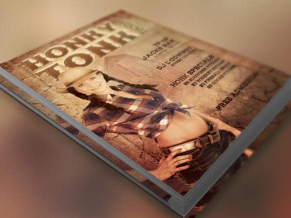 Honky Tonk Tuesday Flyer Template