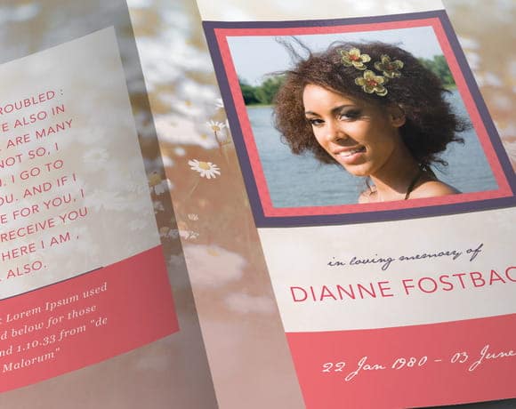Modern Funeral Program Template