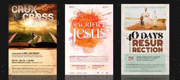 Church Easter Flyer Template Bundle