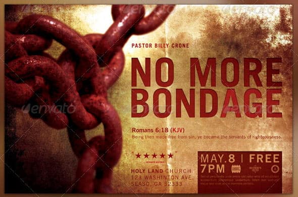 No More Bondage Half Page Flyer and CD Cover