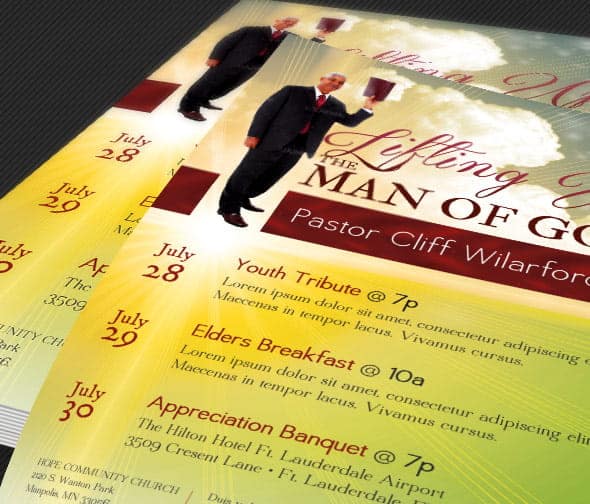 Pastor Appreciation Church Flyer Template