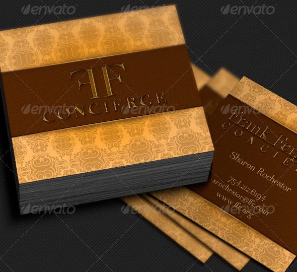 Concierge Square Business Card Template