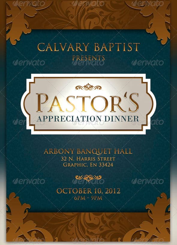 Pastor's Appreciation Dinner Church Flyer and CD