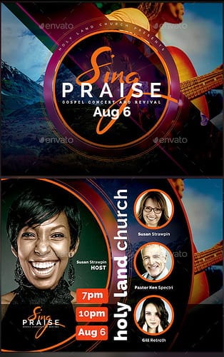 Sing Praise Gospel Concert Flyer