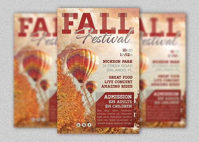 Fall Festival Event Flyer Template