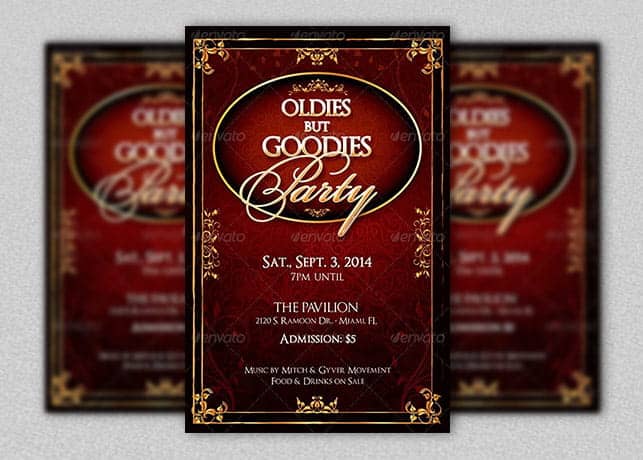 Oldies But Goodies Party Flyer
