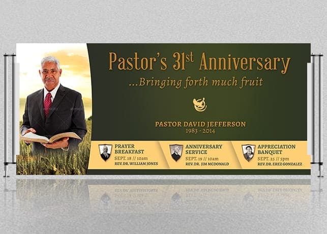 pastor anniversary banner