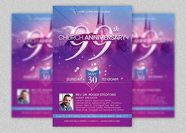 Church Celebration Flyer Template