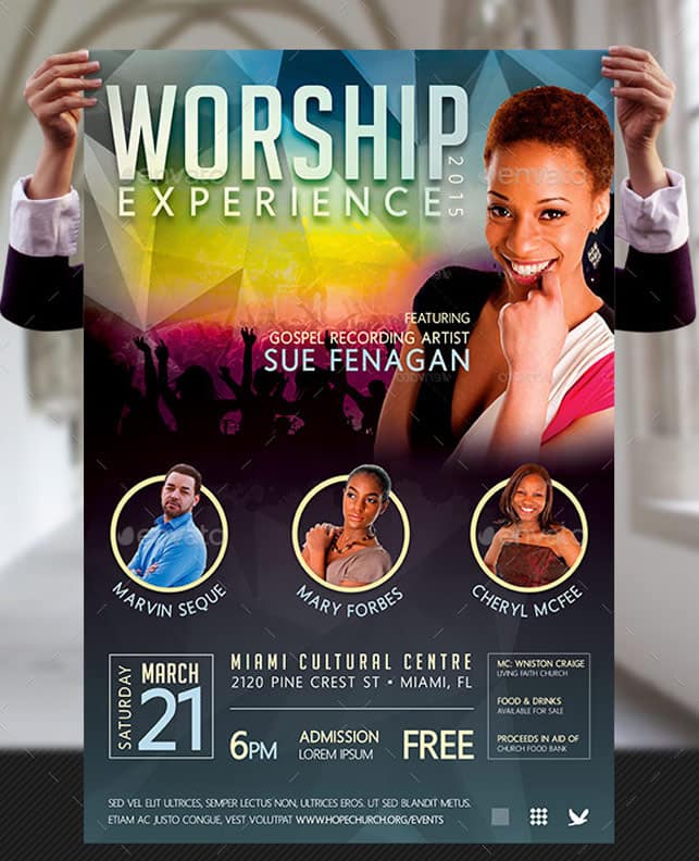 Worship Concert Poster Templates