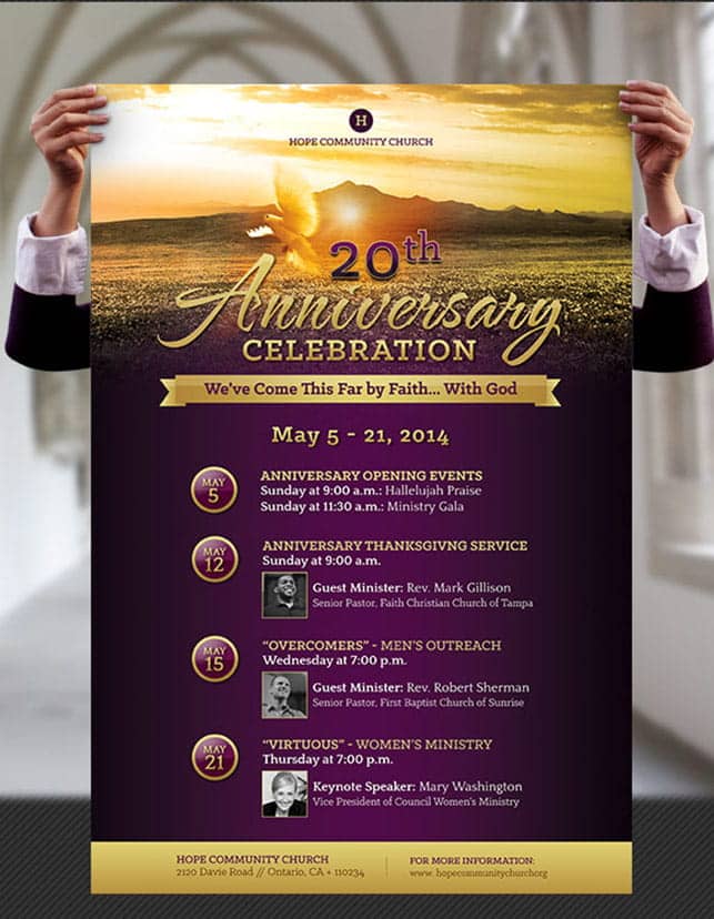 Church Anniversary Flyer and Poster Template