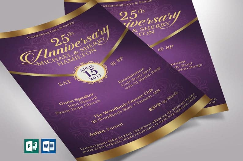 Anniversary Church Flyers